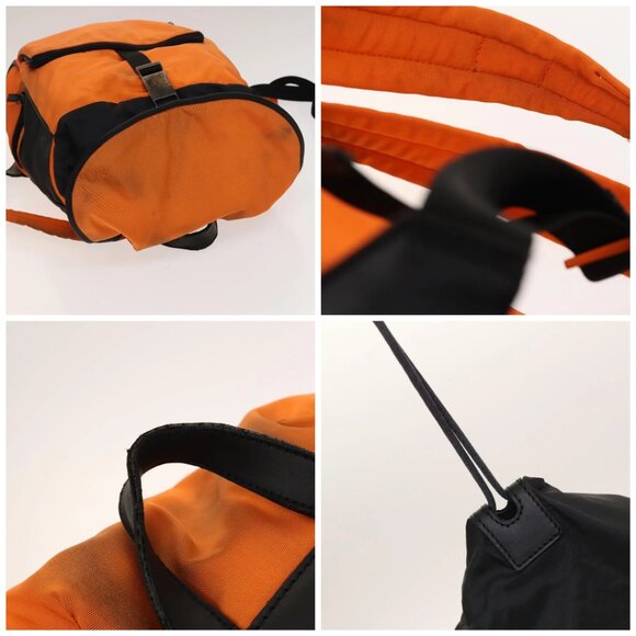 GUCCI Backpack Nylon Leather Orange Black Silver Auth bs28642 - Picture 14 of 14
